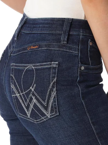 Vista 4 de Wrangler Womens Q-Baby Mid Rise Boot Cut Ultimate Riding Jean
