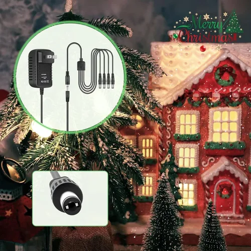 Vista 2 de AC-DC - Cargador de alimentación de repuesto para Lemax 74295, accesorio iluminado de Navidad con tomas de salida de 3/4
