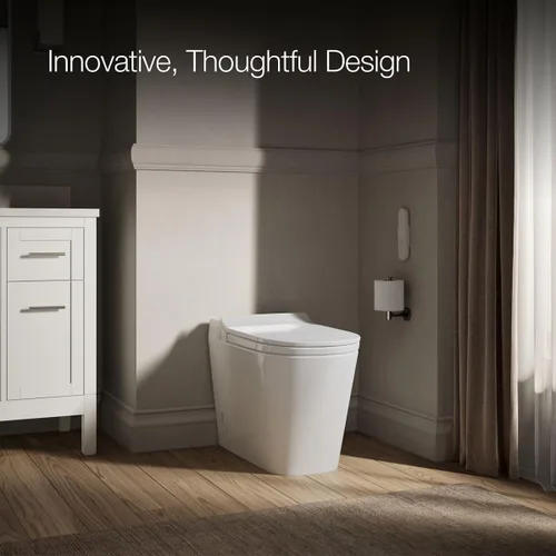 Vista 21 de Kohler Leap - Inodoro inteligente alargado de una pieza con bidé integrado, doble descarga y cierre silencioso