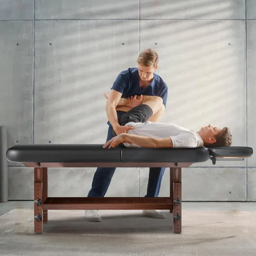Vista 7 de Mesa de masaje de 31 pulgadas de ancho con capacidad de peso de 1500 libras, cama de masaje de altura ajustable para uso profesional y doméstico