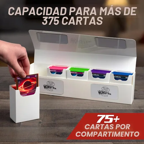 Vista 3 de The Hydra - Caja de 5 compartimentos remachados con cierre magnético – Funda para tarjeta de comercio con capacidad para cinco cubiertas – se adapta
