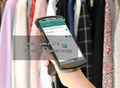 Vista 3 de Robusto 4G LTE Android escáner de código de barras pistola agarre portátil computadora móvil 5 "pantalla táctil con Honeywell N6603 1D 2D lector