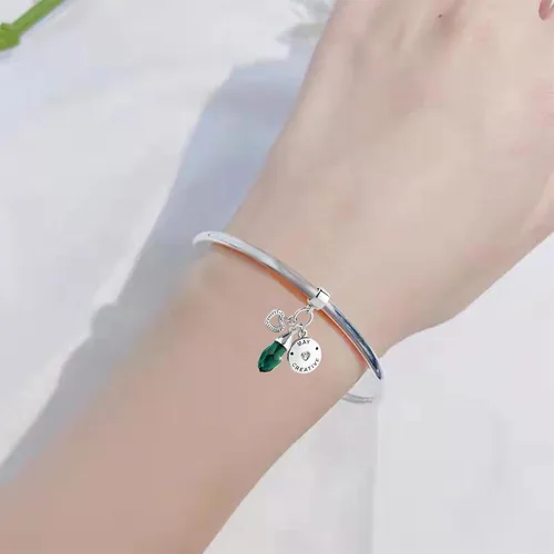 Vista 6 de Chili Jewelry Enero - Diciembre - Dije de piedra natal de lágrima para regalo de feliz cumpleaños, compatible con pulseras Pandora Charms, Metal
