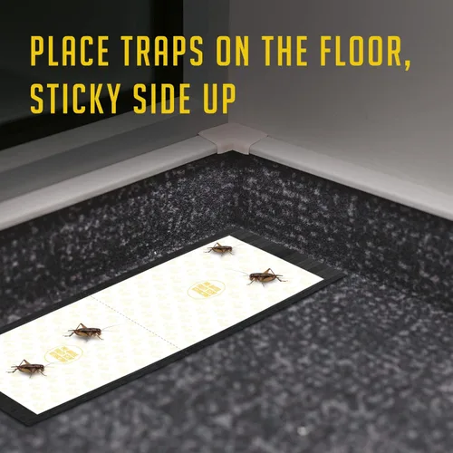 Vista 6 de Trampas para grillos de interior (12 trampas) Trampas adhesivas extra grandes para insectos - Trampas adhesivas extra pegajosas no tóxicas