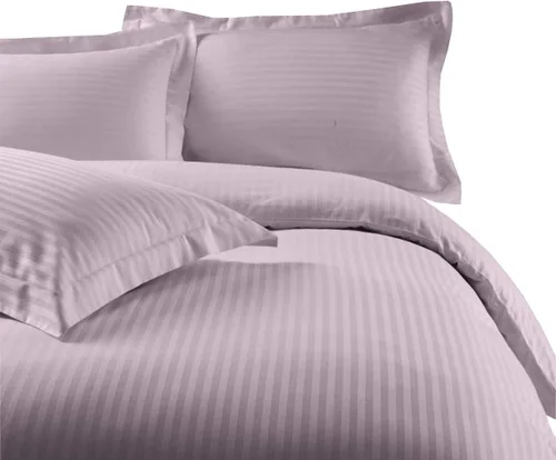 Vista 5 de sheetsnthings Juego de ropa de cama a rayas de 300 hilos, 100% algodón, 5 piezas, tamaño individual, extra largo, XL, color negro, 3 piezas y 2