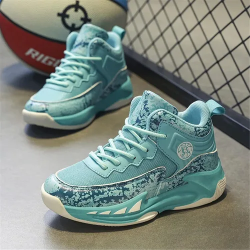 Vista 5 de Sanearde Zapatos de baloncesto para niños, tenis de voleibol ligeros, cómodos, antideslizantes