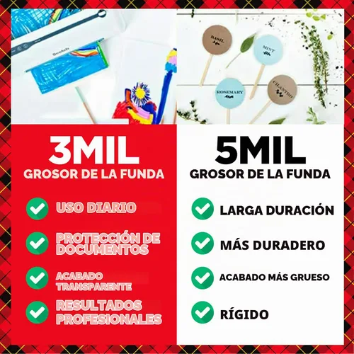 Vista 4 de Fundas térmicas de Scotch, de 5 mil, 8.9 x 11.4 pulgadas Paquete de 50 Ultra Clear Laminating Pouches for Kids Artwork, Labeling, Certificates