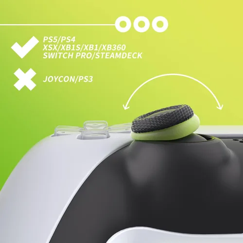 Vista 3 de PlayVital 3 Pairs Silicone Aim Assist Target Motion Control Precision Rings for ps5, for ps4, for Xbox Series XS One 360, for Switch Pro, for