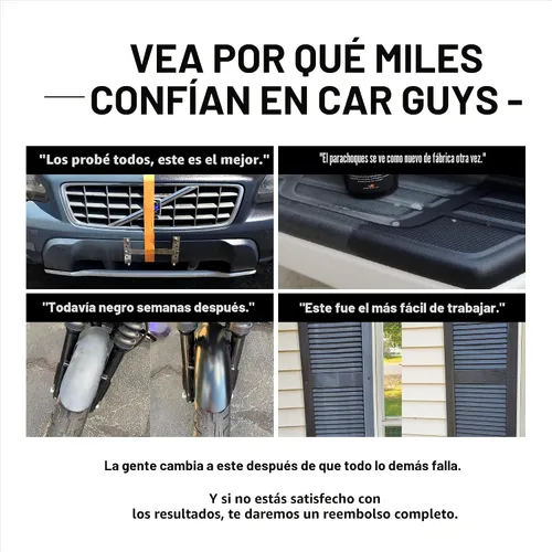 Vista 4 de Restaurador de plásticos de CarGuys, la solución definitiva para devolver la vida a la goma, el vinilo y el plástico, kit de 8 onzas