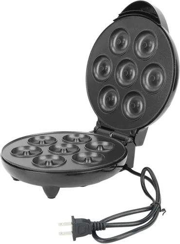 Vista 7 de Mini máquina de donas para niños, sándwich de gofres y más aperitivos, máquina eléctrica portátil para hacer donas con antiadherente para 7 donas