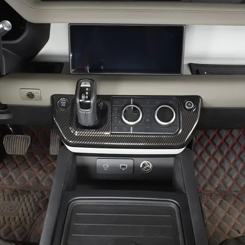 Vista 6 de Marco de botón de modo de aire acondicionado de control central ABS para Land Rover Defender 110 2020 2021 2022 2023 Accesorios de coche