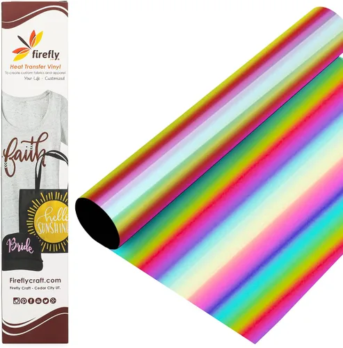 Vista 153 de Firefly Craft - Lámina de vinilo 3D de transferencia de calor, vinilo HTV grueso de 3 dimensiones, para planchar para usar con Cricut y Silhouette