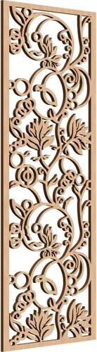 Vista 155 de Caspian Paneles de pared de madera con calado decorativo perforado, 9 3/8 pulgadas de ancho x 24 3/8 pulgadas de alto x 1/4 de alto, cereza