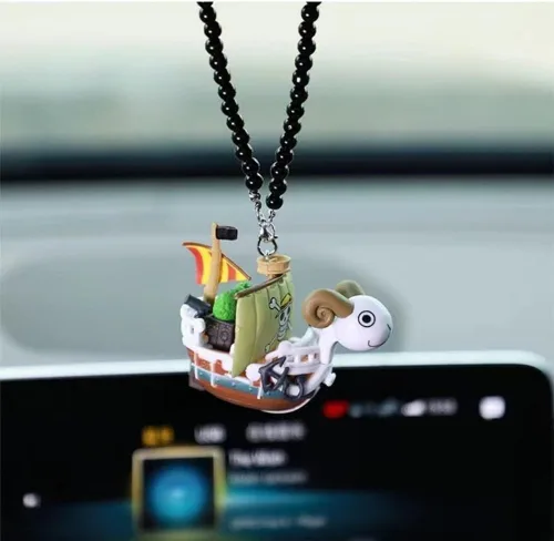 Vista 3 de Anime A Piece Luffy Pirates Boat Llavero Cosplay Figuras de Acción Dibujos Animados Regalo para Mujeres Hombres