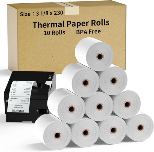 Vista 8 de CLASSY Rollo de papel de registro térmico de 2 1/4" x 50' pies, 5 rollos