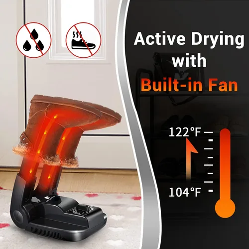 Vista 2 de Dr Prepare - Secador de botas secador de guantes y calentador de botas con soplador de calor estante y temporizador ajustable portátil diseño
