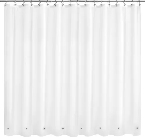 Vista 20 de Cortina de regadera para cabina de ducha 36x72, forro de cortina de regadera de plástico PEVA para baño, ligera e impermeable, 36 x 72, transparente