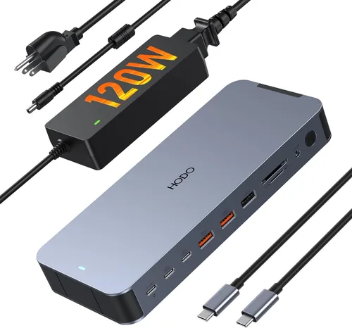 Vista 17 de Adaptador multipuerto USB-C para MacBook Air/Pro - Dongle HDMI 6 en 1 con puertos 4K, USB 3.0, lector de tarjetas SD/TF para MacBook M1/m2/m3/m4