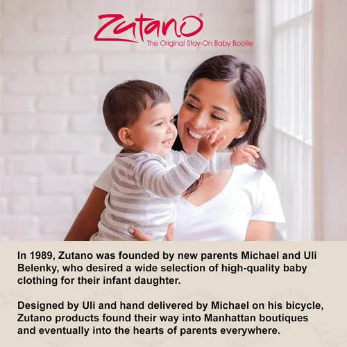 Vista 6 de Zutano Botines unisex peludos para bebé con agarraderas, forro de algodón orgánico, artículos imprescindibles para el registro de bebé