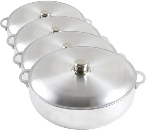 Vista 9 de IMUSA Caldero tradicional de aluminio pulido (horno holandés) con tapa, 6.9 cuartos, aluminio pulido