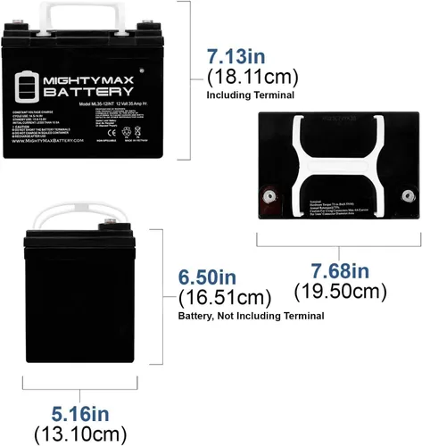 Vista 2 de Mighty Max Battery ML35-12 - Batería INT de 12V 35AH - Paquete de 2