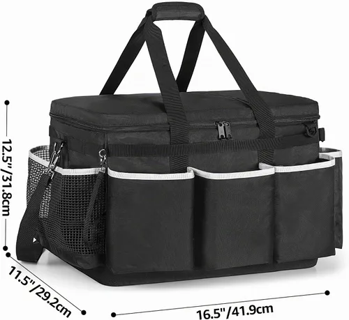 Vista 6 de HODRANT Bolsa de detalles extra grande con fondo duro de EVA impermeable