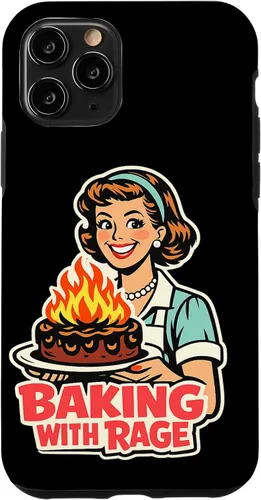 Vista 29 de Baking with Rage Retro 1950s Housewife Pop Art Humor Case for iPhone 17