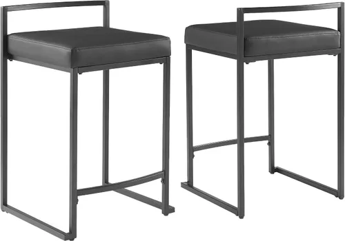 Vista 11 de Crosley Furniture Harlowe - Juego de 2 taburetes de bar tapizados con altura de mostrador, cocina y comedor, crema y dorado