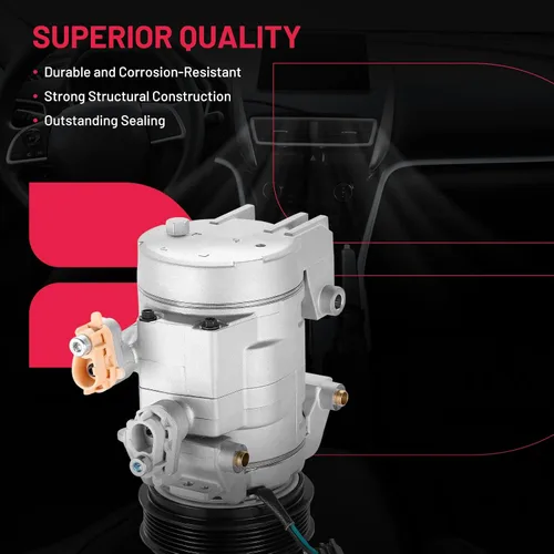 Vista 4 de BDFHYK Compresor de aire acondicionado con embrague compatible con Ford F-250 F-350 Super Duty 6.2L 2017-2019, F-450 F-550 Super Duty 6.8L