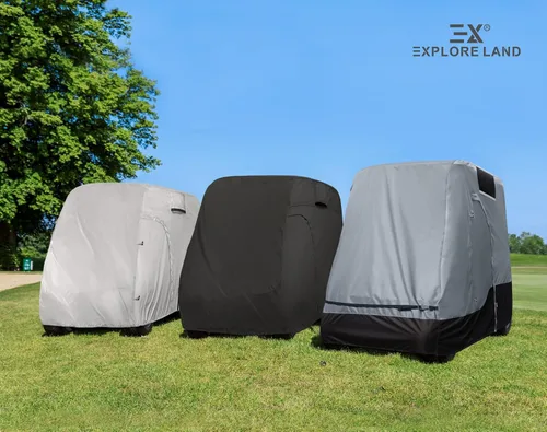 Vista 6 de Explore Land Funda impermeable para carrito de golf universal, compatible con la mayoría de marcas, para 2/4/6 pasajeros