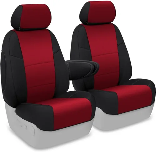Vista 13 de Coverking Funda de asiento de cubo delantero 50/50 para modelos seleccionados de Honda Element - Neosupreme Solid (negro)
