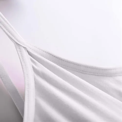 Vista 6 de JIEMUXIU Camisetas sin mangas con sujetadores incorporados, acolchadas, camisetas de entrenamiento casuales con tirantes delgados, camisetas sin