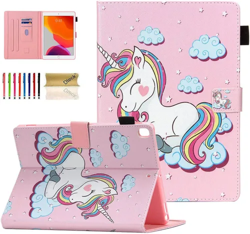 Vista 24 de Dteck Funda para iPad mini 5/4/3/2/1, elegante y ligera de cuero sintético tipo folio con cartera, funda inteligente