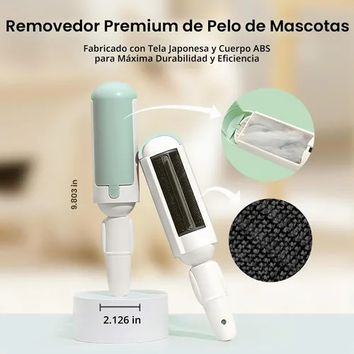Vista 4 de PAKEWAY Paquete de 2 herramientas de eliminación de pelo de mascotas, removedor de pelo reutilizable para perros y gatos con mango antideslizante