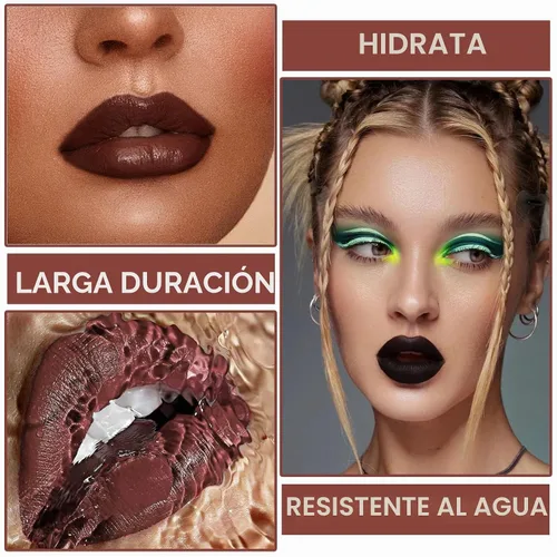 Vista 4 de Juego de delineador de labios negro 3 en 1 y lápiz labial