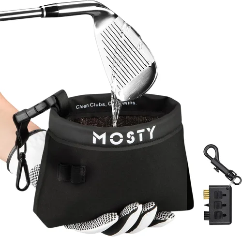 Vista 10 de MOSTY Golf Club & Ball Cleaner Bag,Durable Golf Club Cleaning Kit and Ball Washer Pouch,Club Cleaner for Golf Bag, Golf Gifts for Men Women Golfers