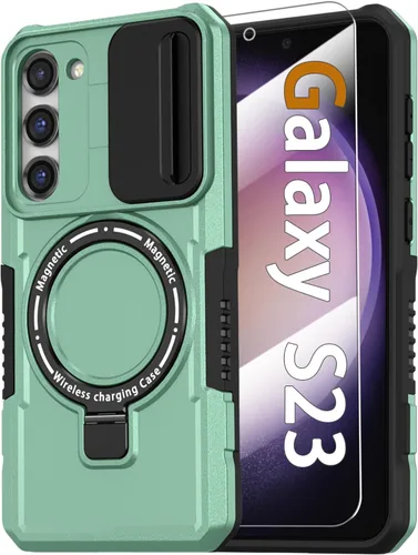 Vista 128 de Funda magnética para Samsung Galaxy Note 20 Ultra con soporte de anillo [con protector de pantalla] [Compatible con carga inalámbrica MagSafe] Funda