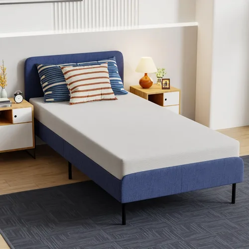 Vista 35 de PayLessHere Colchón de espuma viscoelástica con gel Twin de 5 pulgadas sin fibra de vidrio/Certificado CertiPUR-US/Cama en una caja/Sueño fresco