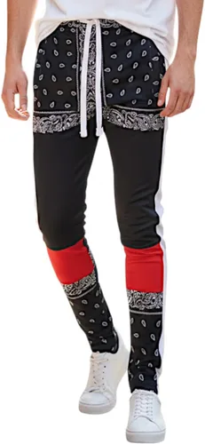 Vista 28 de SCREENSHOT Print TIE DYE Men Premium Streetwear Urban Track Pants - Modern Fit P11004-negro/leopardo
