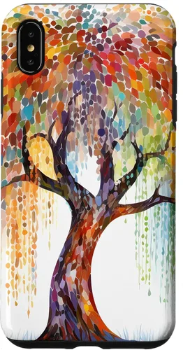 Vista 11 de Weeping Willow Tree Colorful Mosaic Case for iPhone 17
