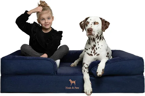 Vista 21 de NOAH & PAW Cama para perros pequeños, 20 x 15 x 8 pulgadas, cama para gatos de interior, espuma viscoelástica ortopédica de cáscara de huevo