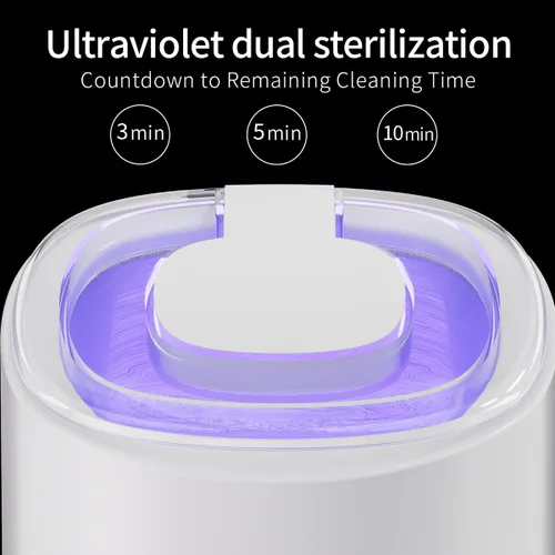 Vista 6 de Limpiador ultrasónico de dentaduras postizas, máquina limpiadora de retenedores para dentaduras, protectores bucales, frenillos, cabezales