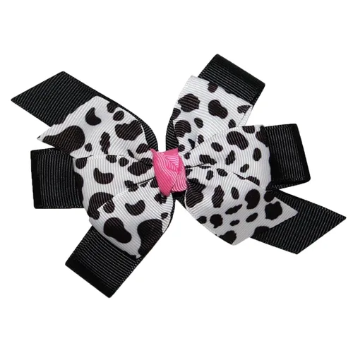 Vista 5 de WD2U - Clip de cocodrilo con diseño de vaca Holstein Moo para niñas