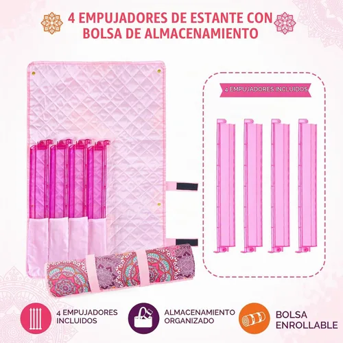 Vista 7 de American Mahjong - Juego completo de 166 azulejos rosados con 4