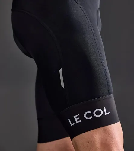 Vista 7 de LE COL Pantalones cortos Pro Bib para hombre, pantalones cortos de ciclismo acolchados de gamuza con inserciones de gel, talla XS - 3XL