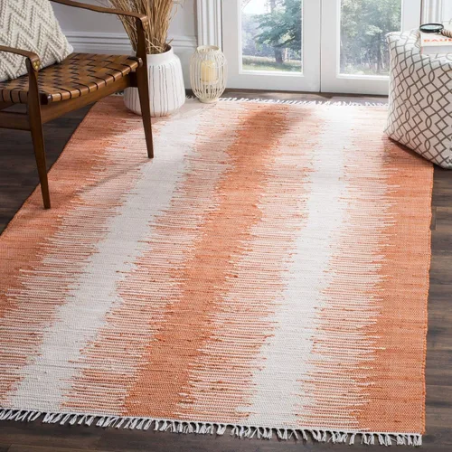 Vista 25 de Alfombra de algodón tejido a mano, color azul. Colección Montauk MTK751A, de Safavieh, Algodón, Azul