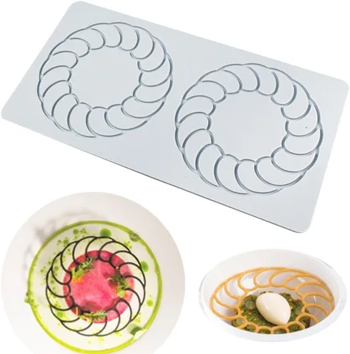 Vista 10 de Molde de silicona con estampado 3D de copos de nieve huecos para pastel de chocolate y caramelo para decoración de cupcakes