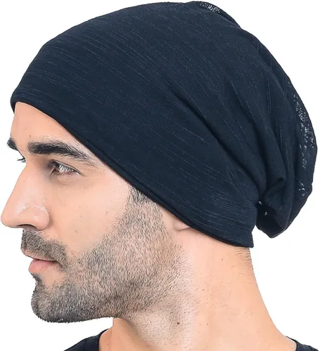 Vista 4 de Hombres Slouch Hollow Beanie Thin Summer Cap Skullcap B018h