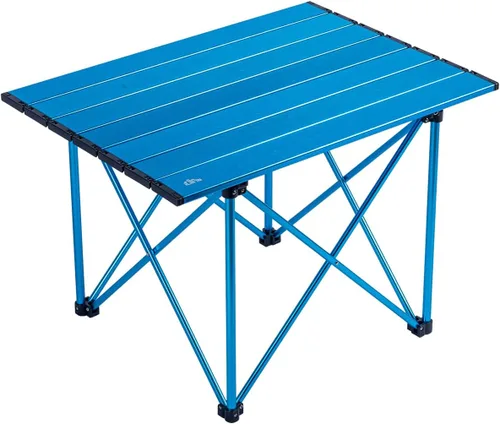 Vista 24 de iClimb - Mesa de camping ultraligera y compacta plegable con bolsa de transporte (color negro - L)