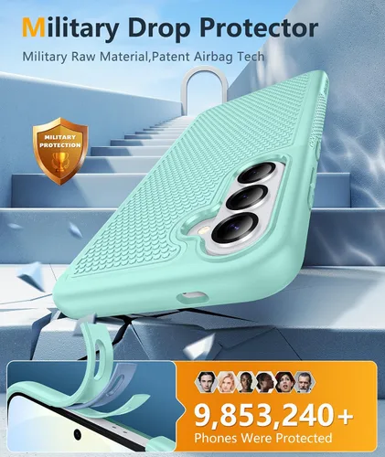 Vista 894 de FNTCASE Funda para iPhone 17 Pro: Fundas delgadas translúcidas de color azul claro compatibles con MagSafe, protección completa de la cámara